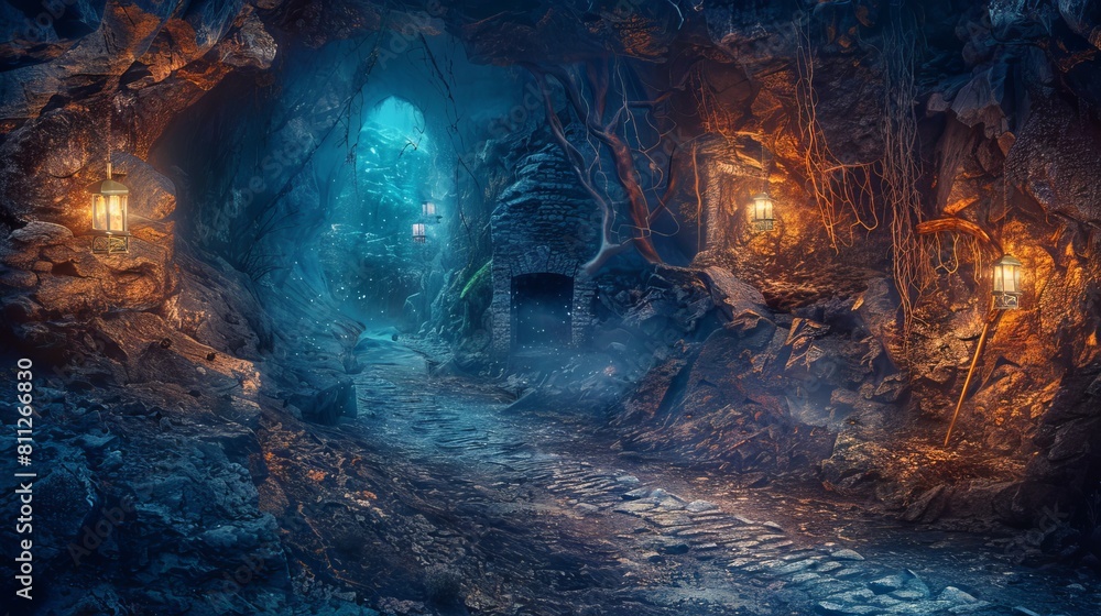 Cave entrance from the game scene Cave entrance from the game scene