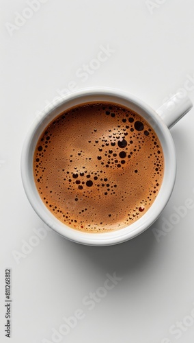 A Cup of Coffee on a White Table