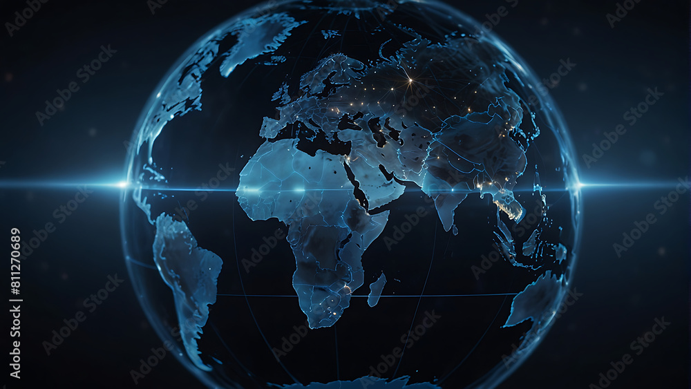 Fototapeta premium Global business network connected with digital technology