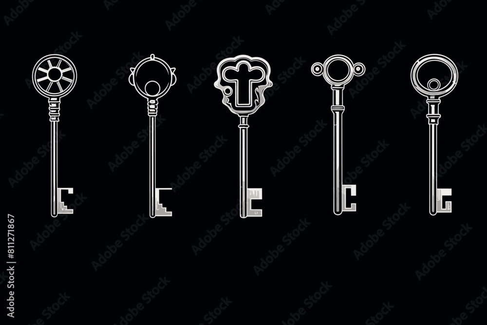 Key icons. Vector illustration Key icons. Vector illustration