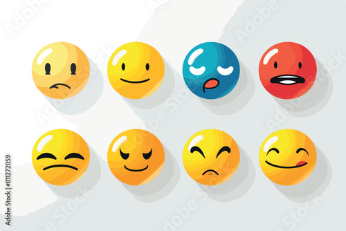 Client feedback vector illustration. Customer satisfaction scale emoji.