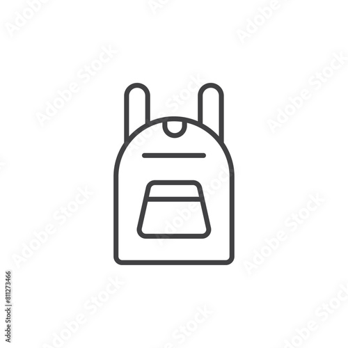 Academic Backpack Icon Suite. School Bag Vector Design. Travel Pack Symbol.