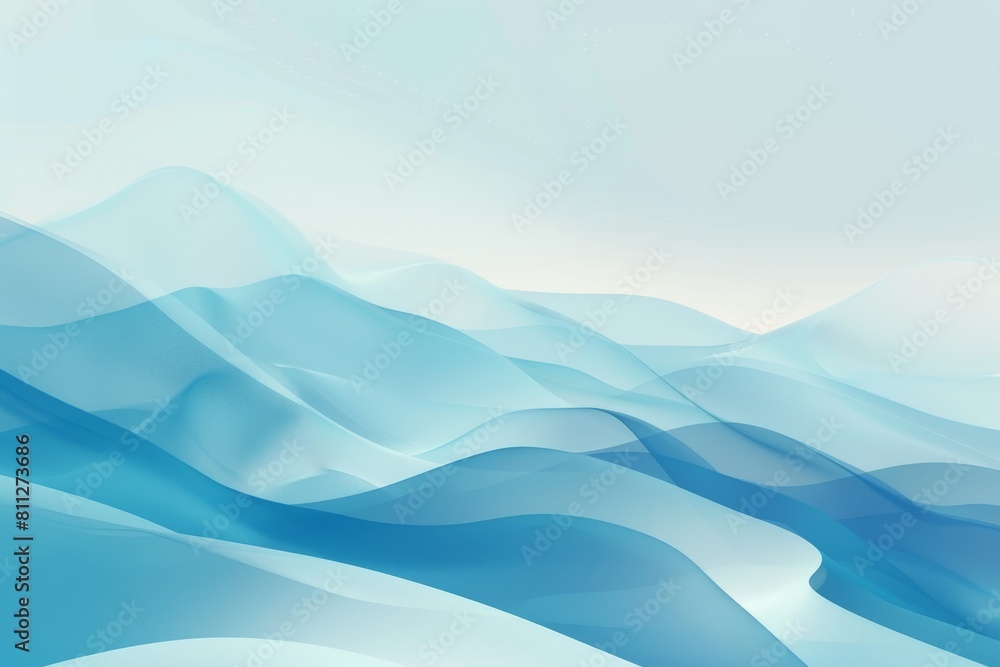 Blurry view of distant mountain range with a gradient of blues, A minimalist design featuring a gradient of blues on a smooth blue background Blurry view of distant mountain range with a gradient of blues, A minimalist design featuring a gradient of blues on a smooth blue background