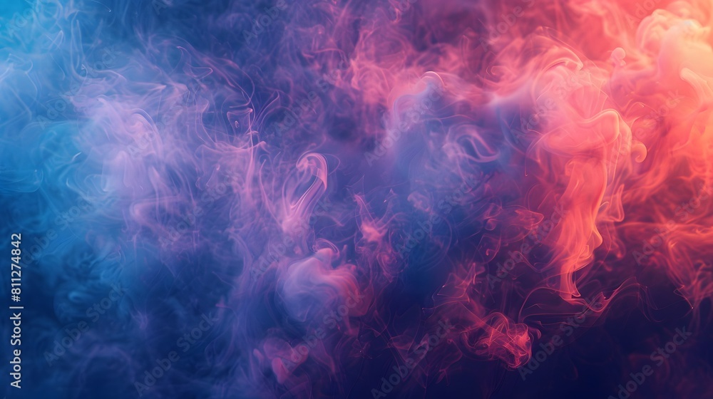 smoke effect. Vibrant abstract background. Retro 80's style colors and textures