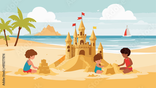 Summer Bliss: Youngsters' Sandcastle Escapades