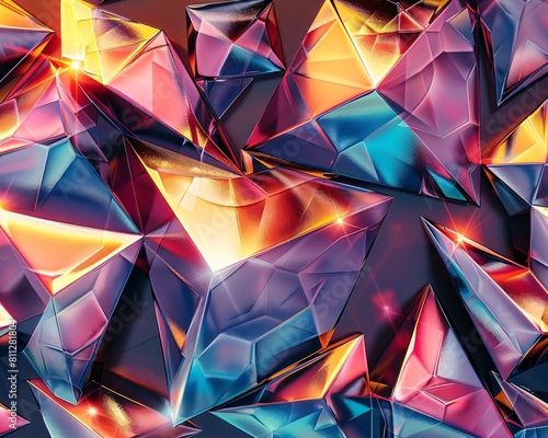 Warm Glow of Polygonal Passion: A Fusion of Creativity and Light