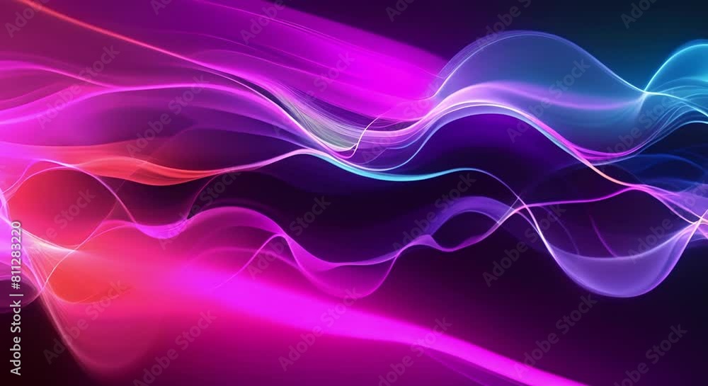 Neon holographic wave design element against dark gradient background for banners. Concept Graphic Design, Neon Elements, Holographic Effects, Dark Gradient Background, Banner Design Neon holographic wave design element against dark gradient background for banners. Concept Graphic Design, Neon Elements, Holographic Effects, Dark Gradient Background, Banner Design