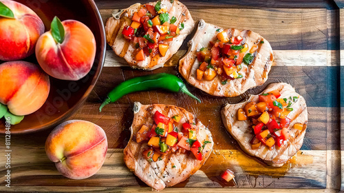 Grilled Pork Chops with Fresh Nectarine Salsa