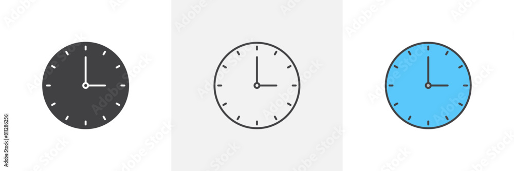Schedule Timer Icon Collection. Clock Vector Design. Time Management Symbol. Schedule Timer Icon Collection. Clock Vector Design. Time Management Symbol.