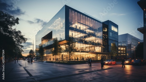 Modern Glass Building With Many Windows