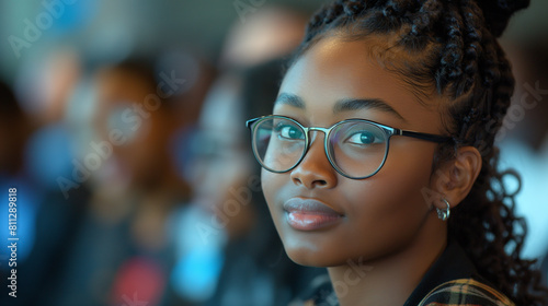 A close-up shot capturing the determination and passion on the faces of young entrepreneurs pitching their innovative business ideas at a startup competition, showcasing the creati