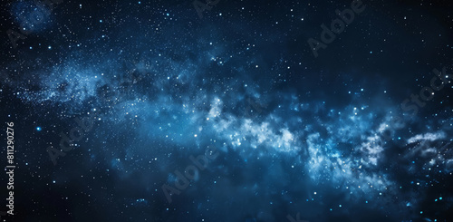 Space  abstract and galaxy with stars in nebula for astronomy  constellation and cosmic wallpaper. Interstellar  design and blue background with sky for universe  solar system and celestial sparkle