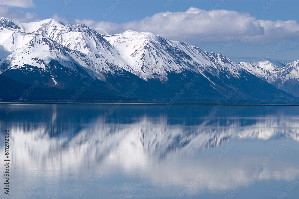 custom made wallpaper toronto digitalAlaskan mountain reflecting in Turnagain Arm