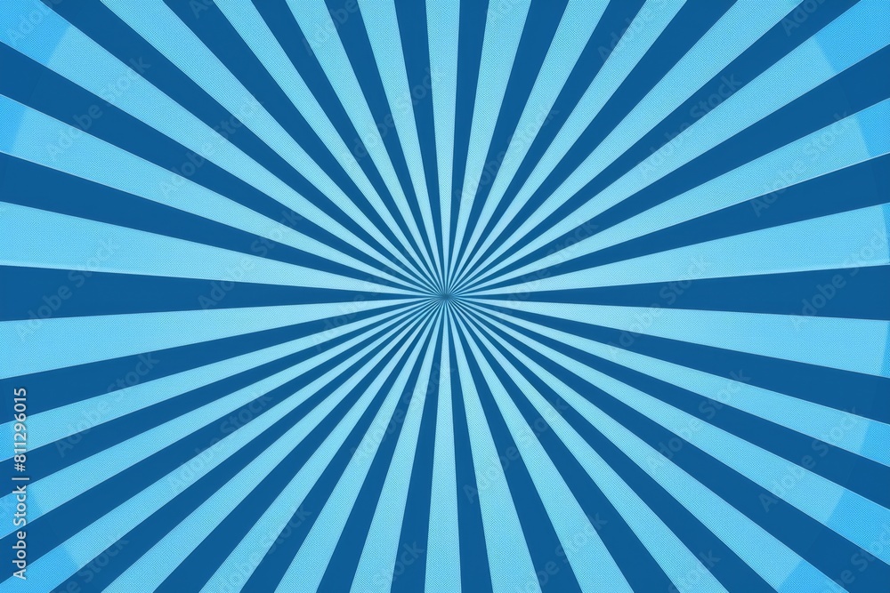 Fototapeta premium Blue Comic Pop Art Background with rays of light, blue background Generative AI
