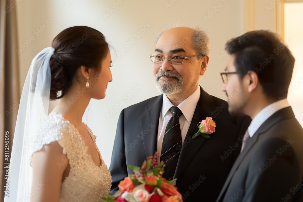 A man and a woman standing side by side in a rule of thirds composition shot. A man and a woman standing side by side in a rule of thirds composition shot.