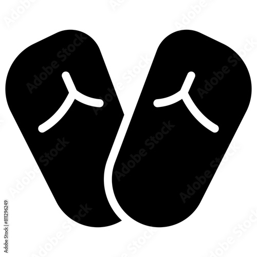 sandal solid icon