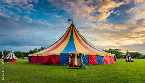 circus tent in the forest