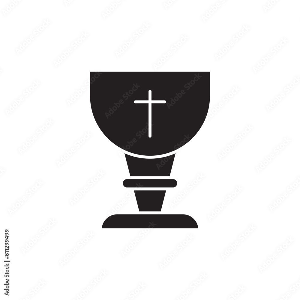 Chalice icon design, isolated on white background, vector illustration