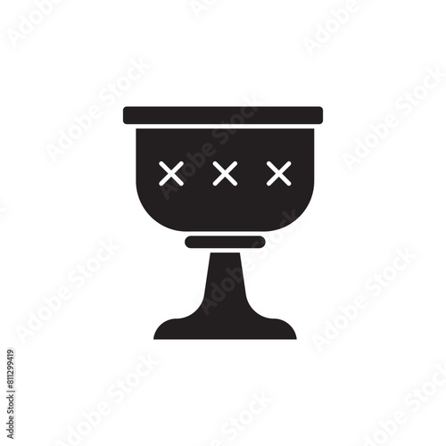 Chalice icon design, isolated on white background, vector illustration