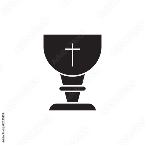Chalice icon design, isolated on white background, vector illustration