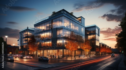 Modern Glass Building With Many Windows