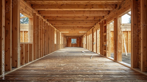 Empty room with wooden walls and floors