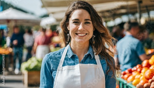 vendedor, empreendedor, sorriso, produtos photo