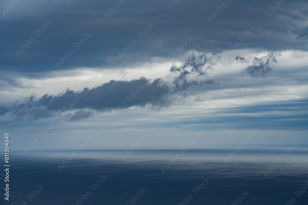 Sea landscape with bad weather and stomy cloudy sky in Sicily, Italy, Europe Sea landscape with bad weather and stomy cloudy sky in Sicily, Italy, Europe