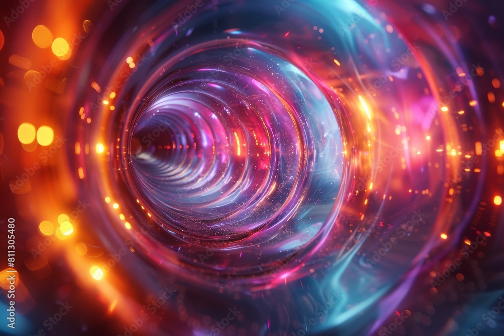 This artwork captures a swirling digital representation of a galaxy, with vivid colors and dynamic movement suggesting a vibrant, living cosmos This artwork captures a swirling digital representation of a galaxy, with vivid colors and dynamic movement suggesting a vibrant, living cosmos