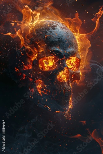 Flaming Skull 