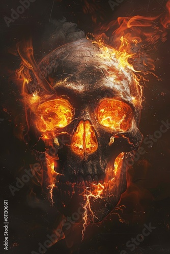 Flaming Skull
 photo
