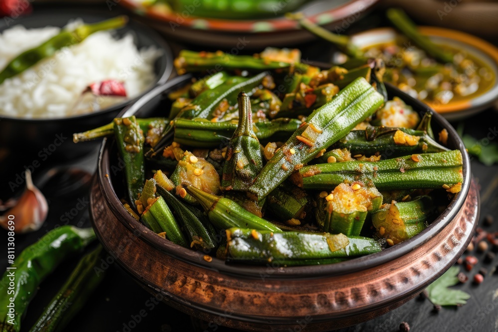 Bhindi Masala: Delicious and Spicy Okra Fry with Indian Masala Seasoning - Perfect Vegetarian Side