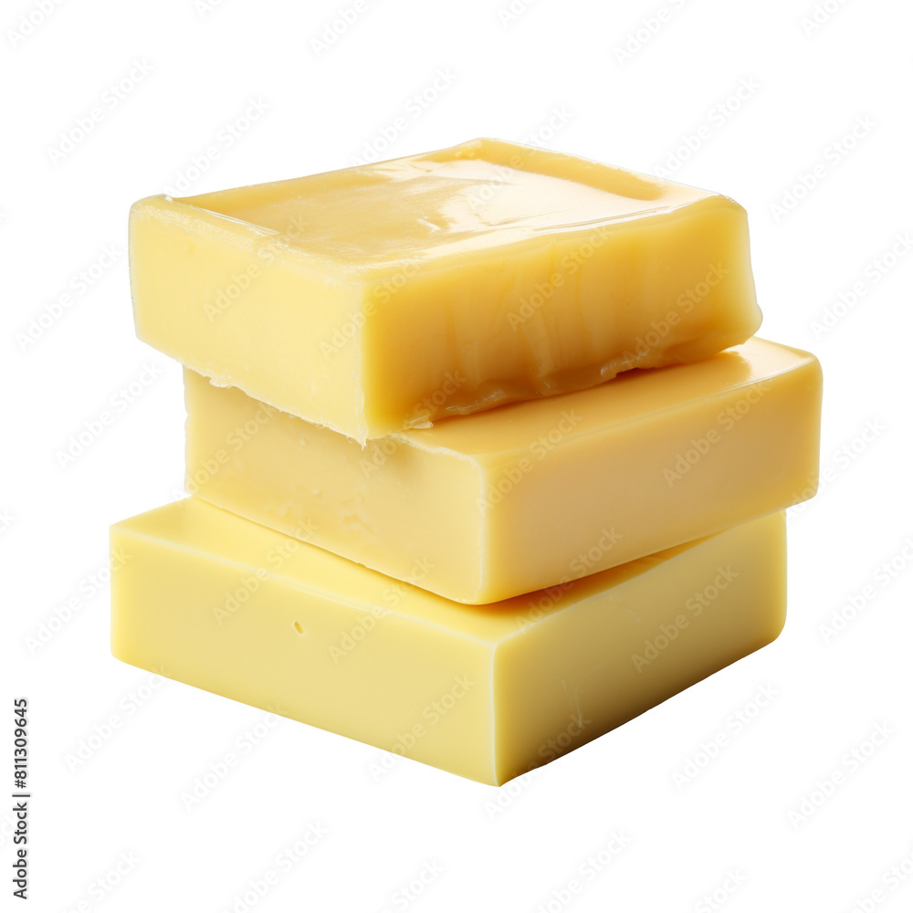 Piece of butter isolated on transparent background Piece of butter isolated on transparent background