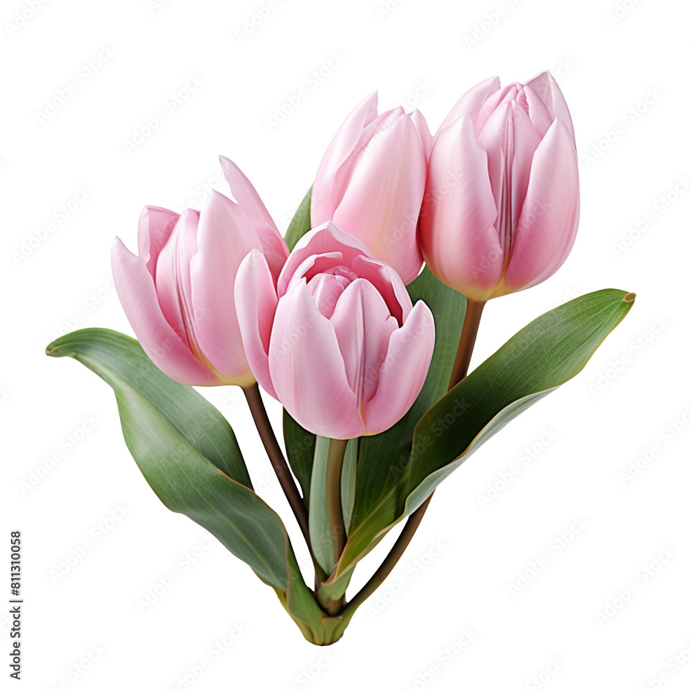 Fototapeta premium pink bud isolated on transparent background