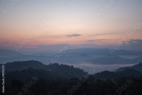 sunset in the mountains