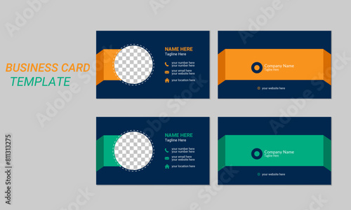 name card design with photo place holder