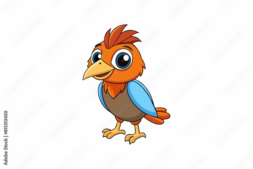 grosbeak bird cartoon vector illustration grosbeak bird cartoon vector illustration