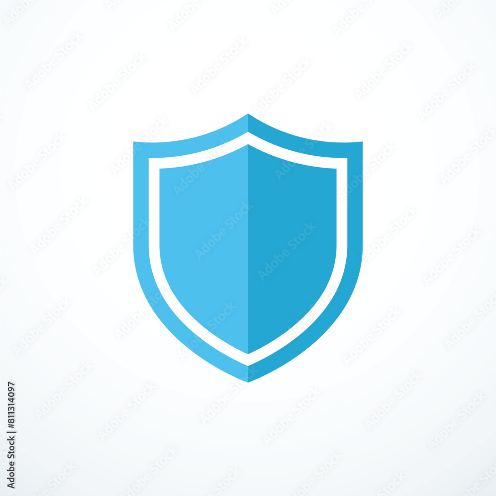 Blue shield icon. Vector illustration Blue shield icon. Vector illustration