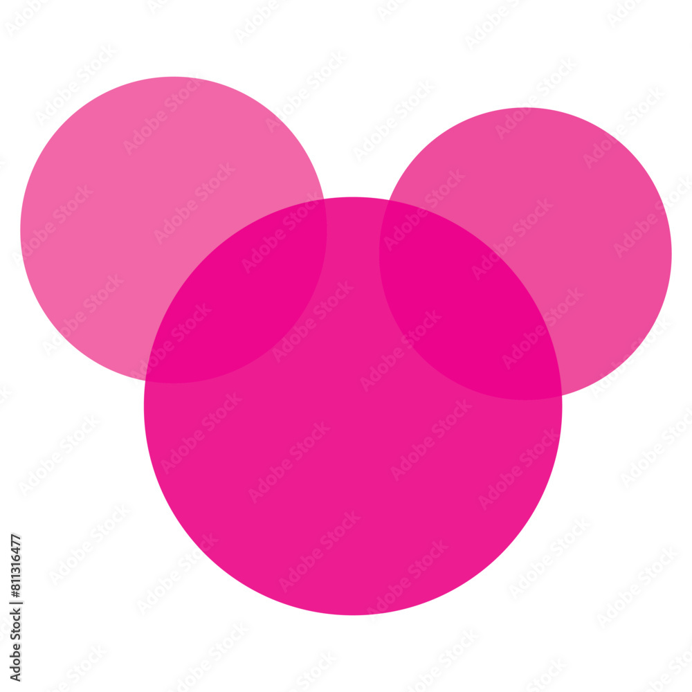 Fototapeta premium Intersecting, overlapping circles, rings element