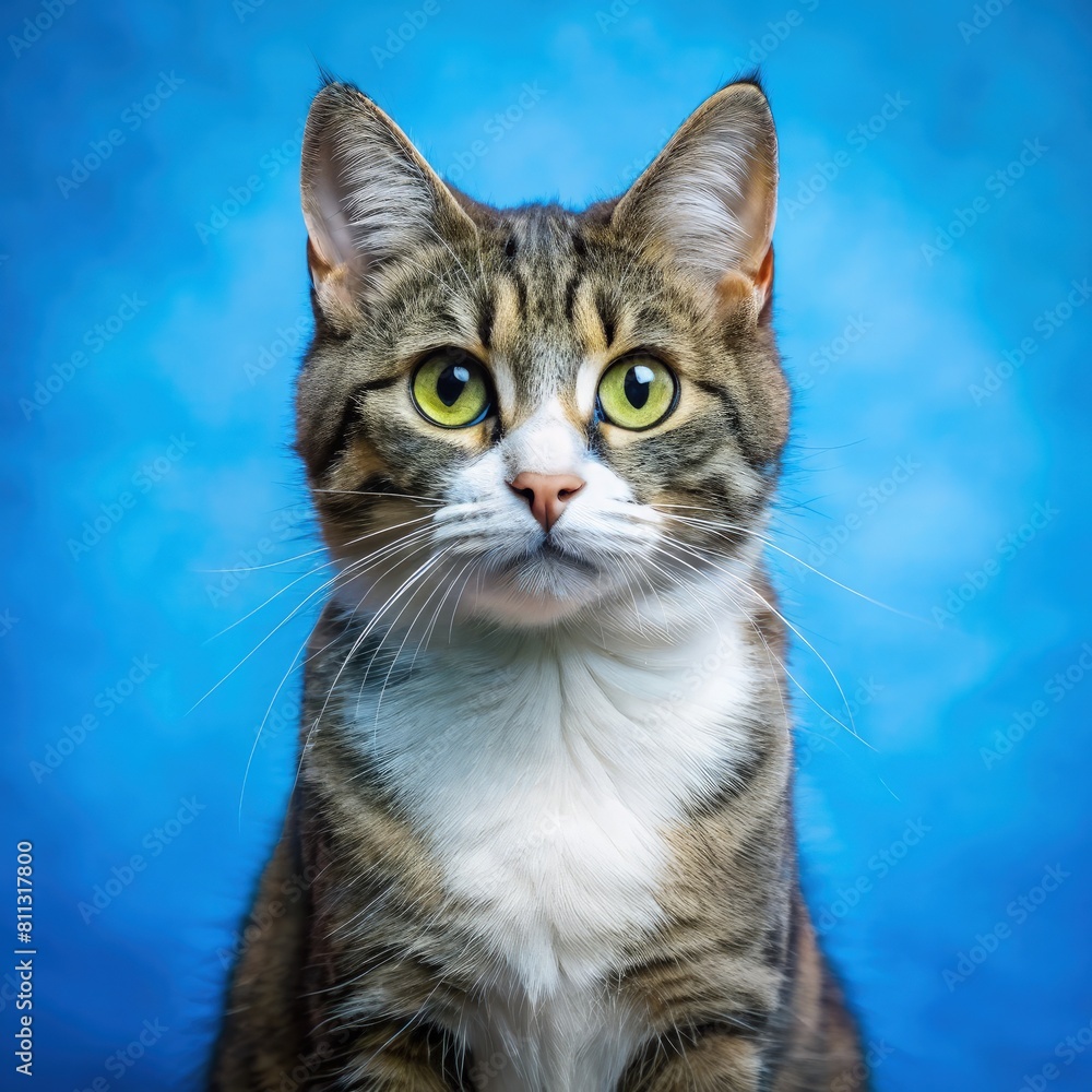 portrait of a cat on a beautiful background. generative AI	
