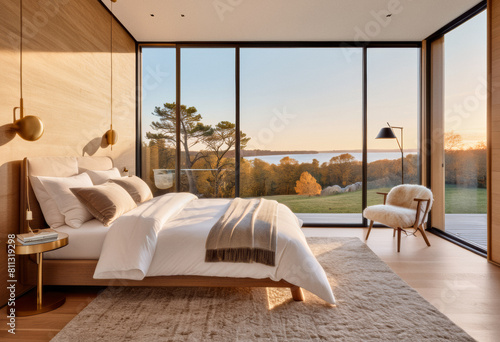 Interior Ideas - A bedroom in natural tones 