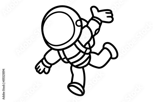 Astronaut for kids coloring book