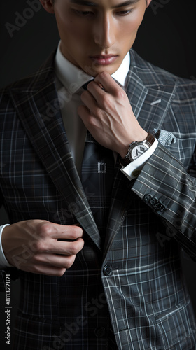 Modern man in a luxury elegant business suit