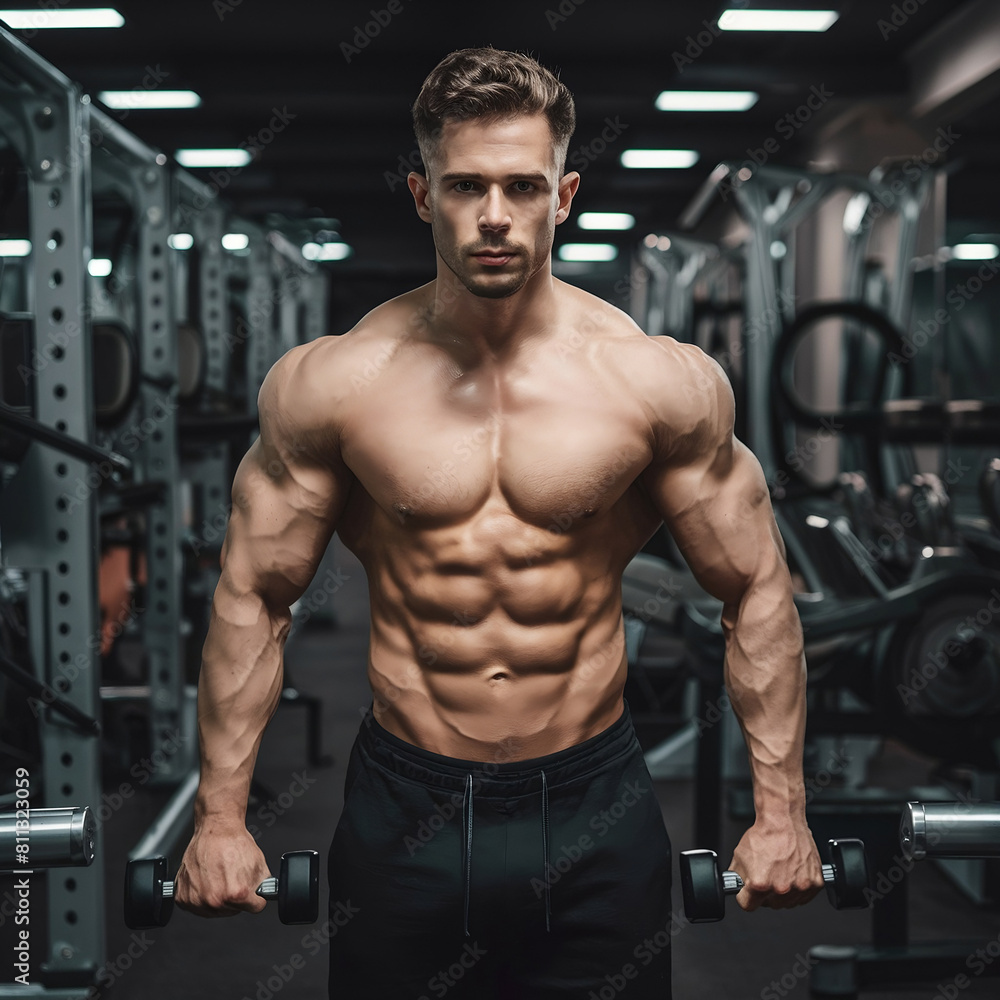 Fitness gym healthy strong body man bodybuilding trainer gym equipment Fitness gym healthy strong body man bodybuilding trainer gym equipment