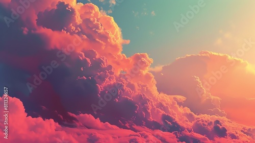 A beautiful sunset sky with pink clouds.