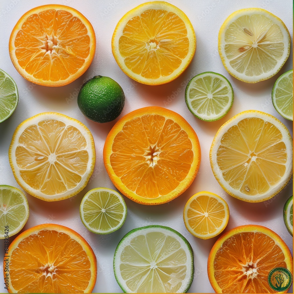 Group of Oranges and Limes Cut in Half Group of Oranges and Limes Cut in Half