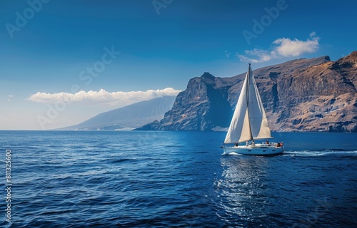 Sailboat Sailing on Open Water
