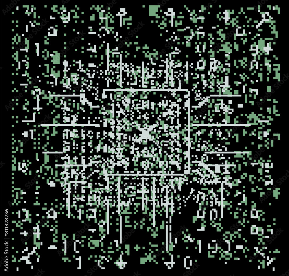 Pixelated noise texture with dithering effect. Dark retro 8-bit background. Pixelated noise texture with dithering effect. Dark retro 8-bit background.
