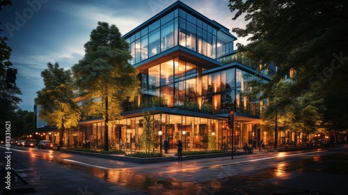 Modern Glass Building With Many Windows