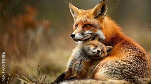Animal photography photos about foxes. Generative Ai © We3 Animal